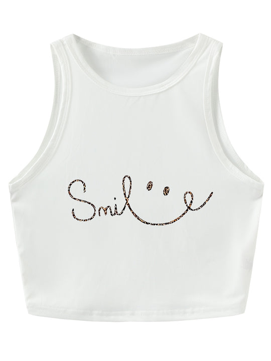 Damen Crop-Top mit kreativem Spruch und lässigem Schnitt R&B