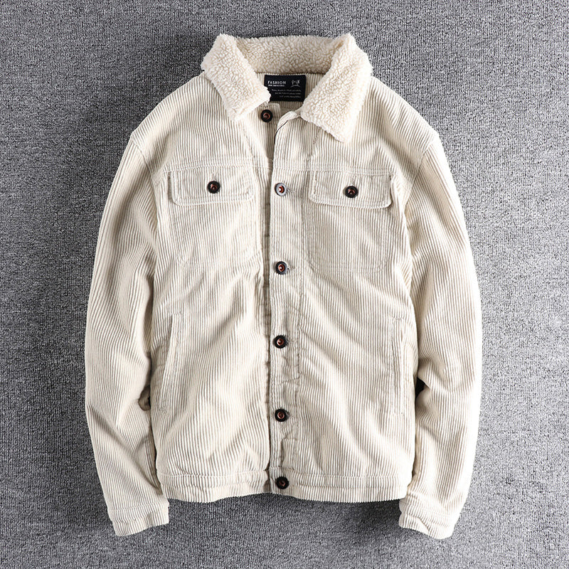 Herren Cordjacke mit kuscheligem Futter und praktischen Taschen R&B