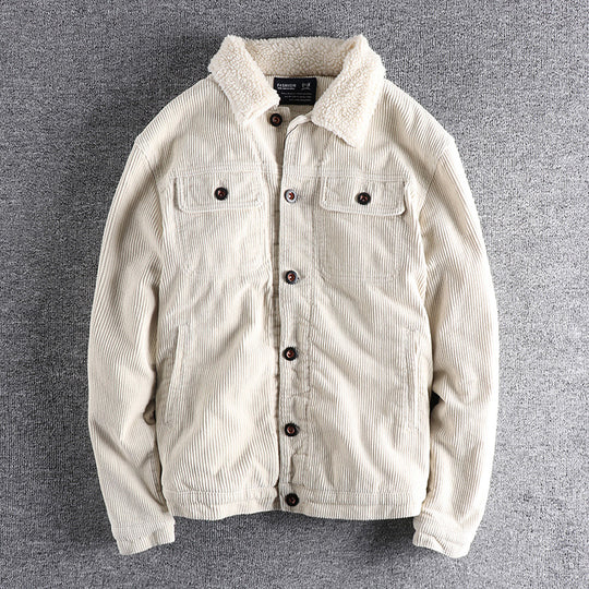Herren Cordjacke mit kuscheligem Futter und praktischen Taschen R&B