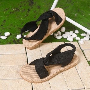Damen Riemchensandalen mit elegantem Schleifen-Design und bequemem Fußbett R&B