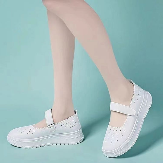 Damen Riemenslipper mit atmungsaktiver Oberflächenstruktur und bequemer Innensohle R&B