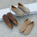 Damen Mokassin-Slipper mit seitlichem Elastikeinsatz und rutschfester Sohle