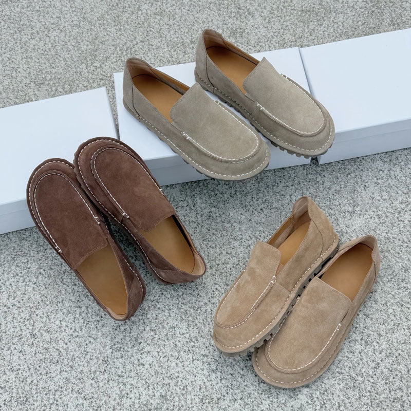 Damen Mokassin-Slipper mit seitlichem Elastikeinsatz und rutschfester Sohle