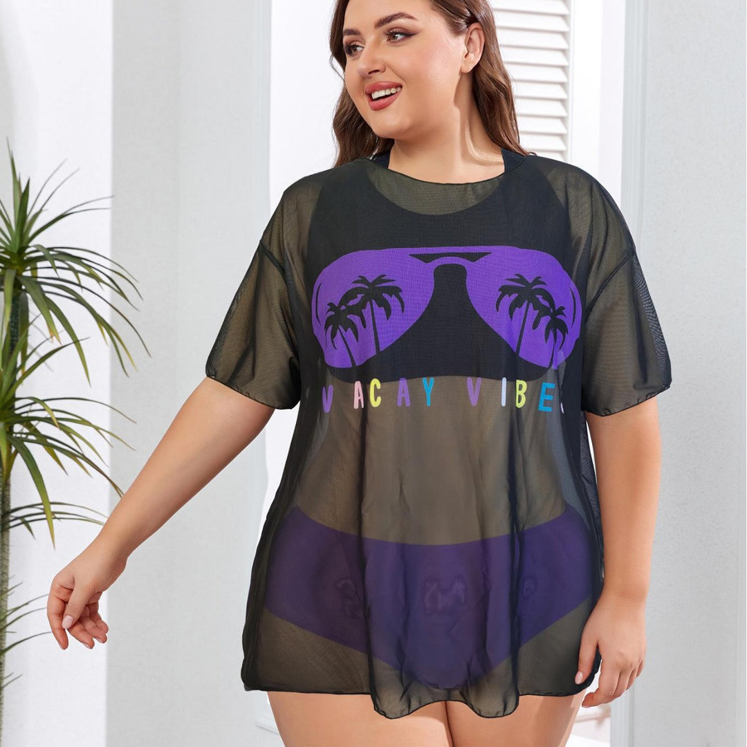 Damen Freizeit-Bikini-Set mit Netzoberteil R&B