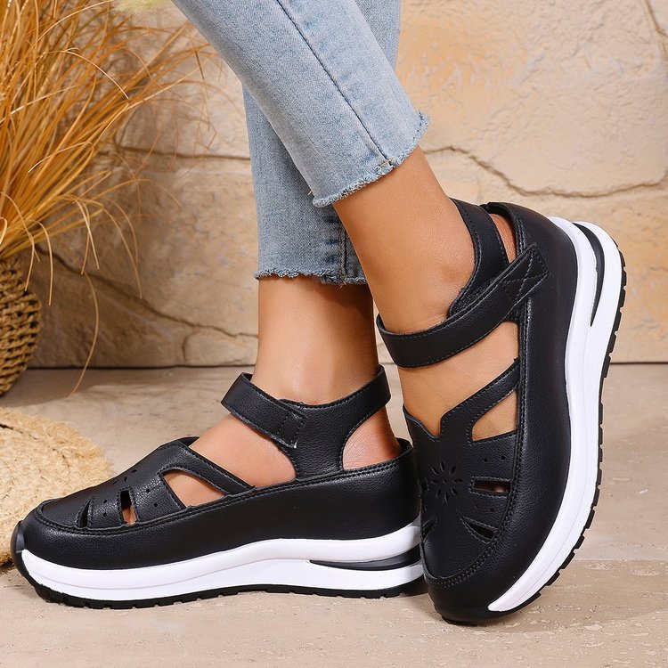 Damen Komfort-Sandalen mit verstellbarem Riemen und rutschfester Sohle R&B