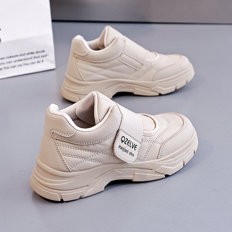 Damen Modische Sneakers mit seitlichem Klettverschluss und rutschfester Sohle R&B