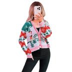 Damen Strickjacke im festlichen Design mit Weihnachtsmotiven R&B