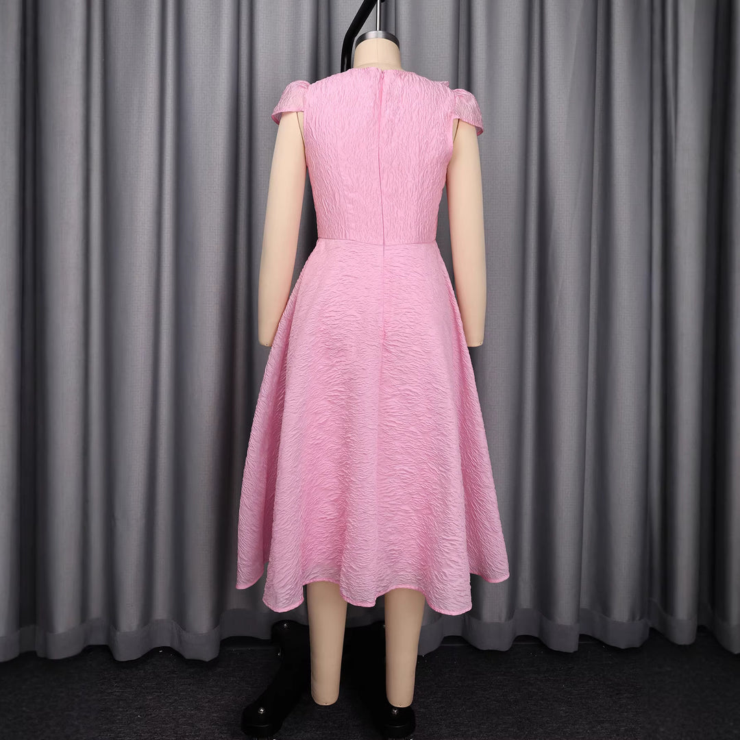 Damen Elegantes A-Linien Kleid mit floralem Design und voluminösem Oberteil R&B