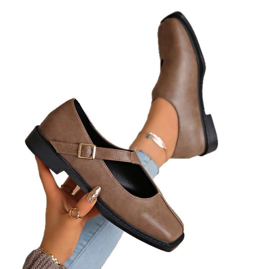 Damen Ballerinas mit modischem Riemenverschluss R&B