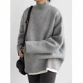 Damen Hochwertiger Rollkragenpullover mit oversized Schnitt und eleganten Ärmelabschlüssen