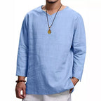 Herren Lässiges Langarmshirt mit V-Ausschnitt und praktischen Seitentaschen R&B