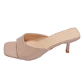 Damen Chic Offene Mules mit quadratischer Zehenpartie und elegantem Absatz R&B