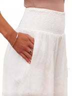Damen Weit geschnittene Sommerhose mit elastischem Bund und luftiger Passform R&B