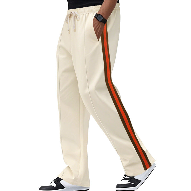 Herren Baumwoll-Cargo-Hose mit elastischem Bund und seitlichen Taschen R&B