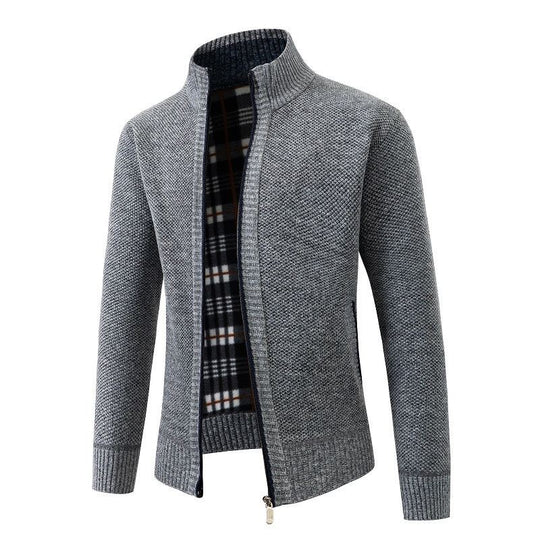 Herren modische Strickjacke mit hohem Kragen und hohem Komfort R&B