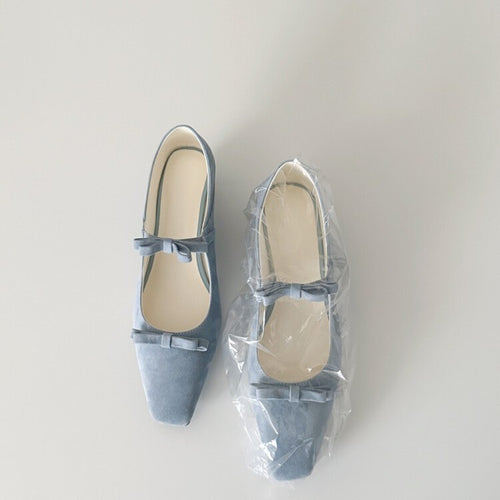 Damen Ballerina-Schuhe mit luxuriösem Schleifenakzent und spitz zulaufendem Design R&B