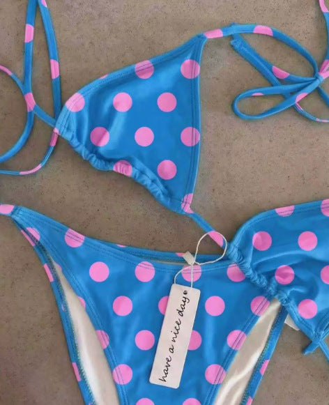 Damen Triangel-Bikini mit punktemuster R&B