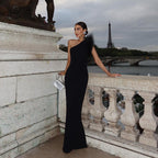 Damen Elegantes One-Shoulder Abendkleid mit raffinierten Rüschendetails R&B