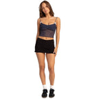 Damen gepunktetes Crop-Top mit verstellbaren Trägern R&B