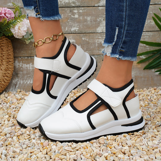 Damen Sportliche Sneakers mit verstellbarem Riemen R&B