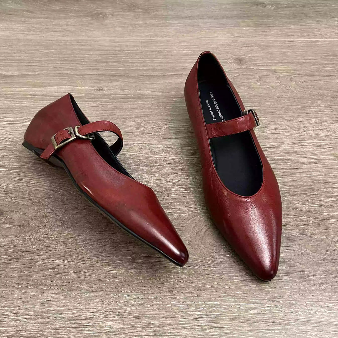 Damen elegante Ballerinas mit modischem Riemen und stilvollem Design R&B