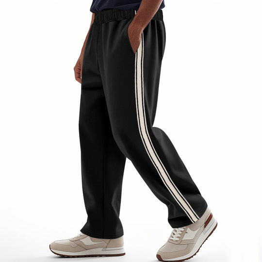 Herren nan lockere Trainingshose mit elastischem Bund und seitlichen Kontraststreifen R&B
