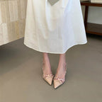 Damen elegante Slingback-Pumps mit floralem Design R&B