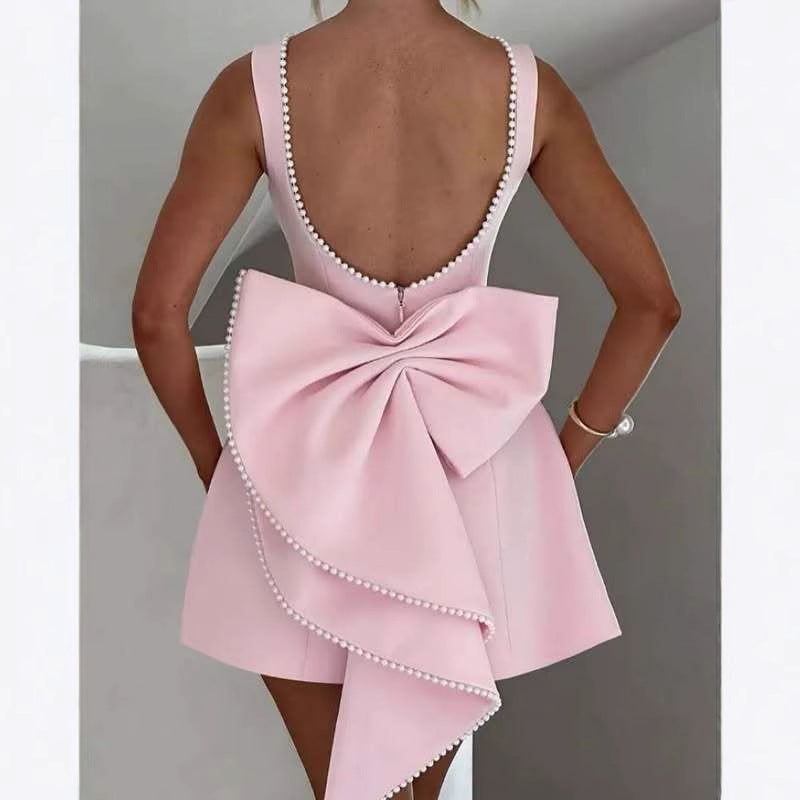 Damen A-Linien Cocktailkleid mit Perlenverzierung R&B