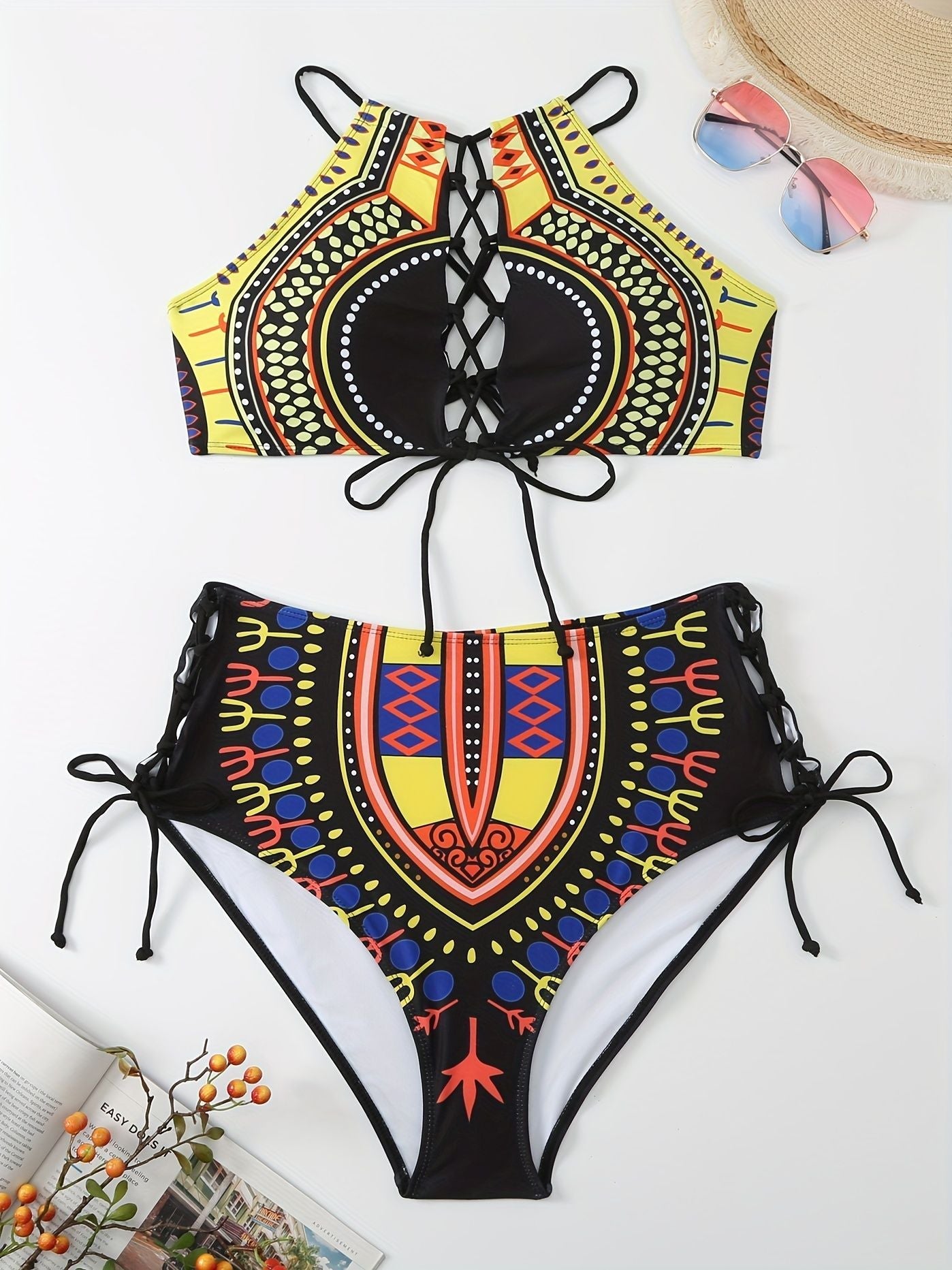 Damen Hochwertiger Bikini mit raffiniertem Schnürdesign R&B