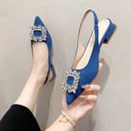 Damen Slingback-Pumps mit funkelndem Strassakzent R&B