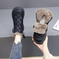 Damen gefütterte Winterstiefel mit praktischem Reißverschluss und flauschigem Innenfutter R&B