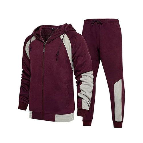 Herren Sportlicher Trainingsanzug mit hohem Kragen und praktischen Taschen R&B