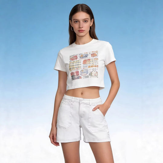 Damen lässige Sommer-Shorts mit seitlichen Taschen und komfortablem Schnitt R&B