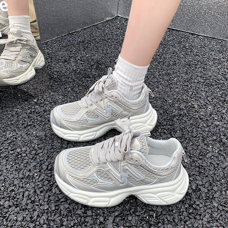 Damen Sportliche Sneakers mit atmungsaktiven Mesh-Details und stoßdämpfender Sohle R&B
