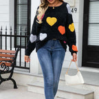 R&B | Strickpullover Mit Süßem Herzmuster