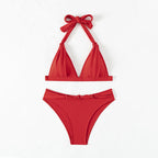 Damen Triangel-Bikini mit raffinierten Knotendetails