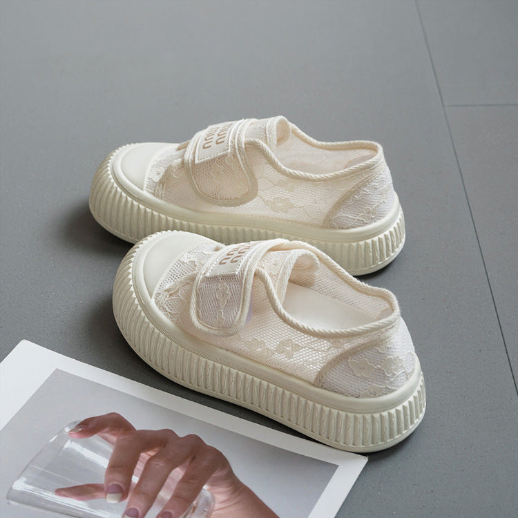 Damen Sneaker mit praktischem Klettverschluss und atmungsaktiver Obermaterialstruktur R&B