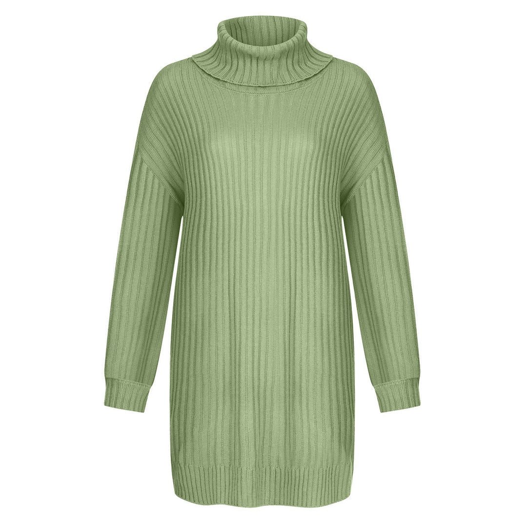 Damen Strickkleid mit hohem Kragen R&B