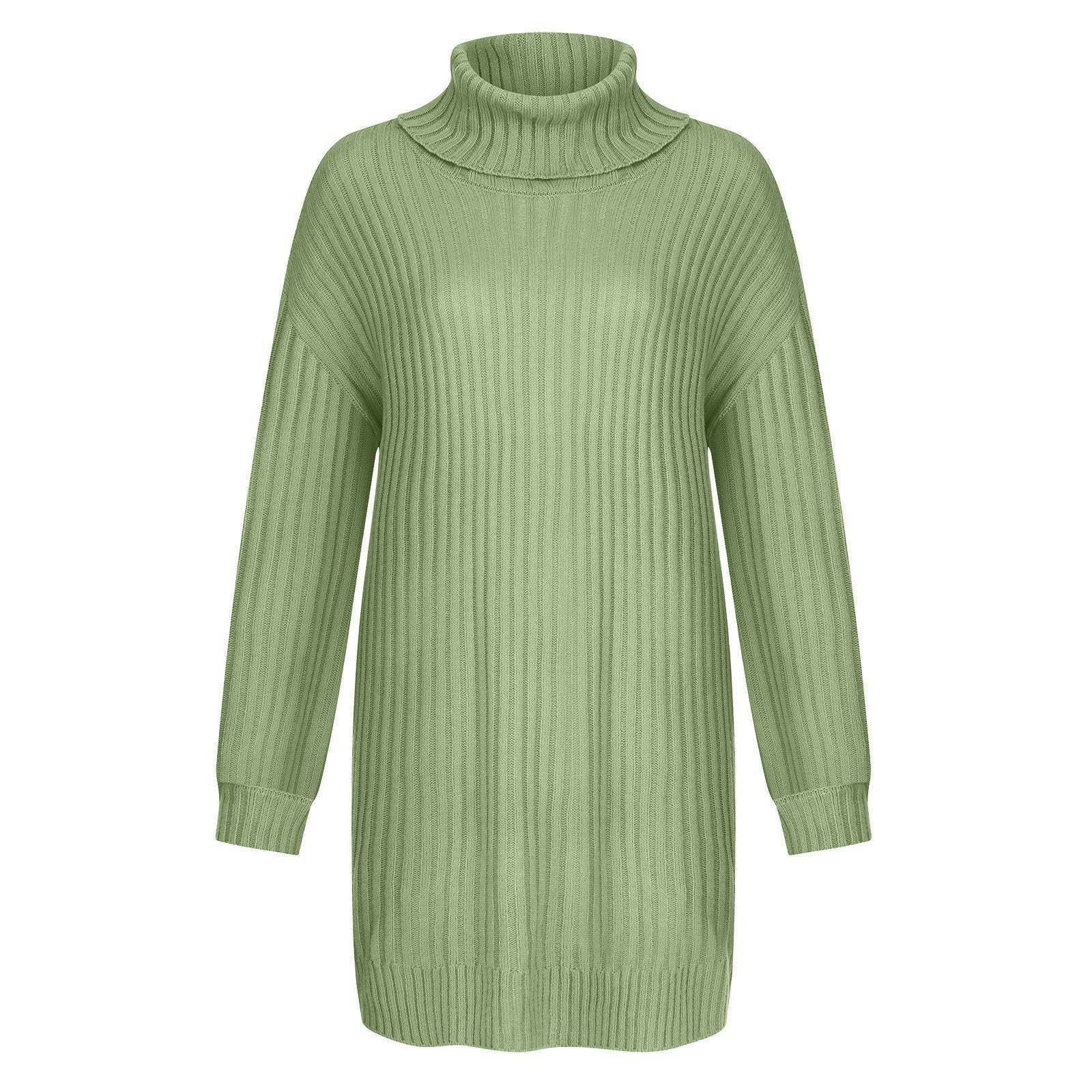 Damen Strickkleid mit hohem Kragen R&B