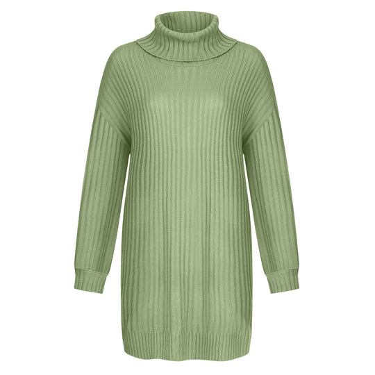Damen Strickkleid mit hohem Kragen R&B