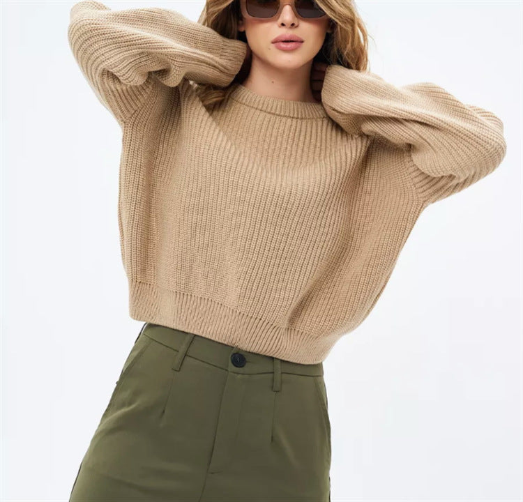 Damen lässiger Strickpullover R&B
