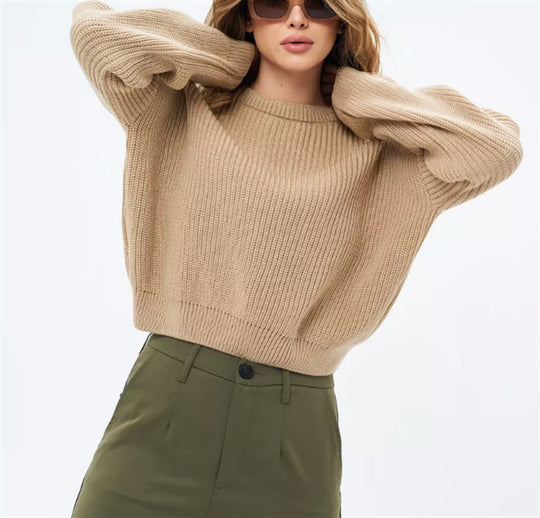 Damen lässiger Strickpullover R&B