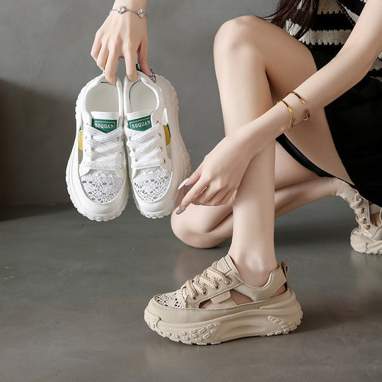 Damen modische Sneakers mit luftigen Einsätzen und komfortabler Dämpfung R&B