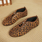 Damen modische Sneaker mit Leopardendruck R&B