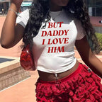 Damen Crop-Top mit auffälligem Schriftzug R&B
