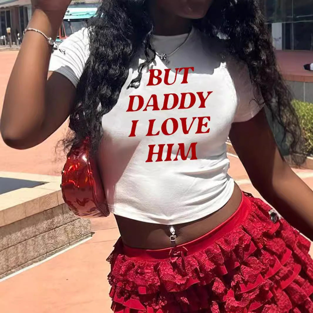 Damen Crop-Top mit auffälligem Schriftzug R&B