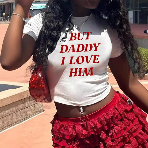 Damen Crop-Top mit auffälligem Schriftzug R&B