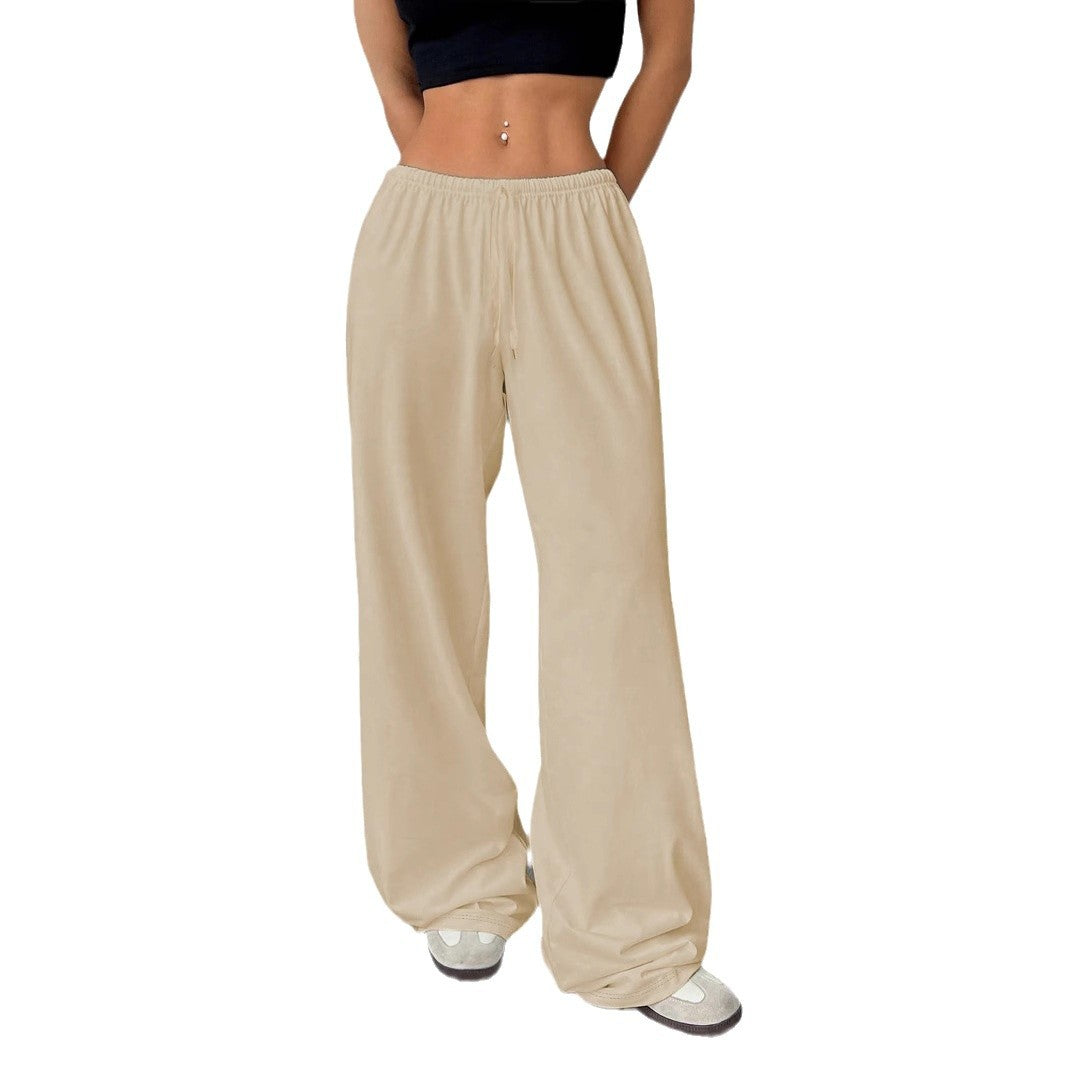 Damen Weit geschnittene Stoffhose mit elastischem Bund und komfortablem Schnitt R&B