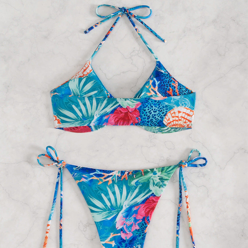 Damen Triangel-Bikini mit dekorativen Muschel-Details R&B