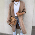 Damen Grobstrickjacke mit offener Front und lässigen Ärmeln R&B